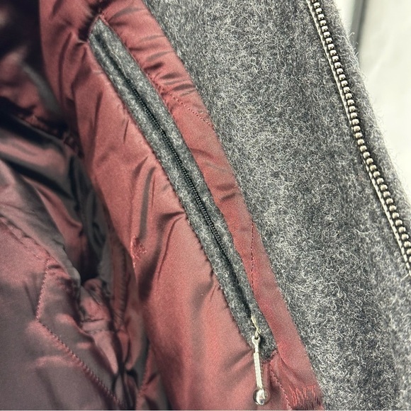 POSTCARD Italy Minimalist Gray Wool Alpaca Blend Jacket Size 4 - Picture 5 of 10